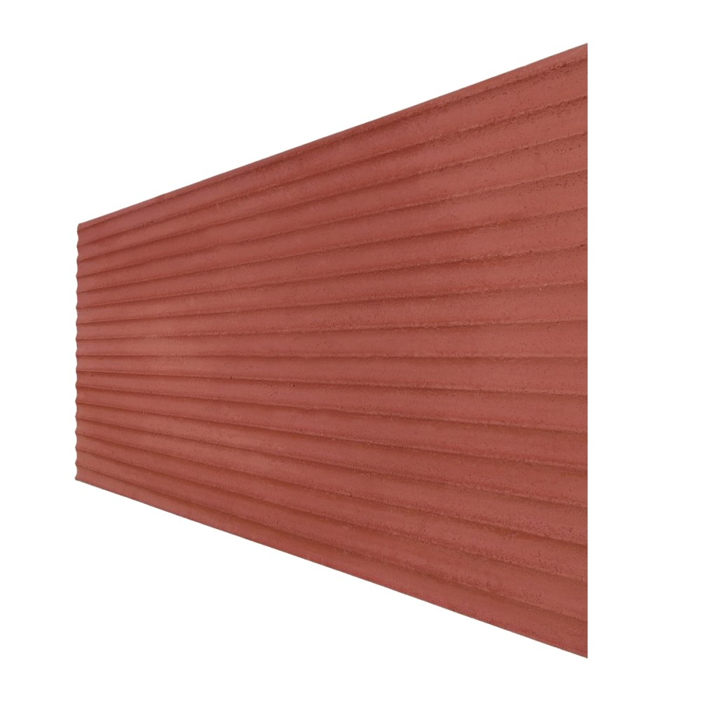 Set 12 panouri decorative flexibile din praf de piatra D7361, ignifuge, strat ceramic UV, 1200x600x2 mm, Rosu caramiziu [3]