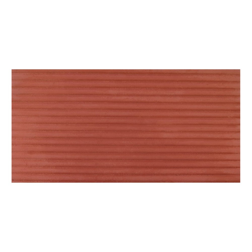 Set 12 panouri decorative flexibile din praf de piatra D7361, ignifuge, strat ceramic UV, 1200x600x2 mm, Rosu caramiziu [2]