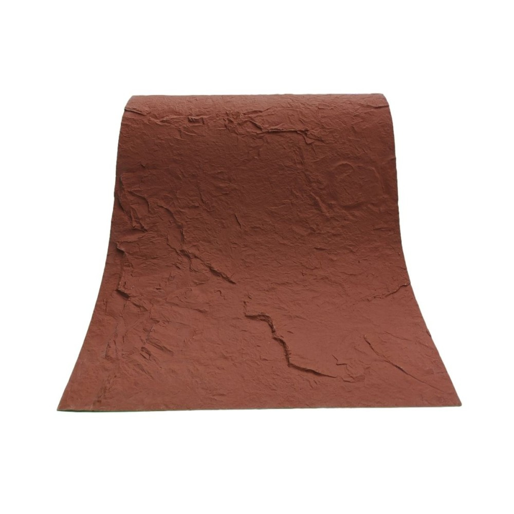 Set 14 panouri decorative flexibile din praf de piatra D7318, ignifuge, strat ceramic UV, 1200x600x2 mm, Rosu Caramiziu [5]