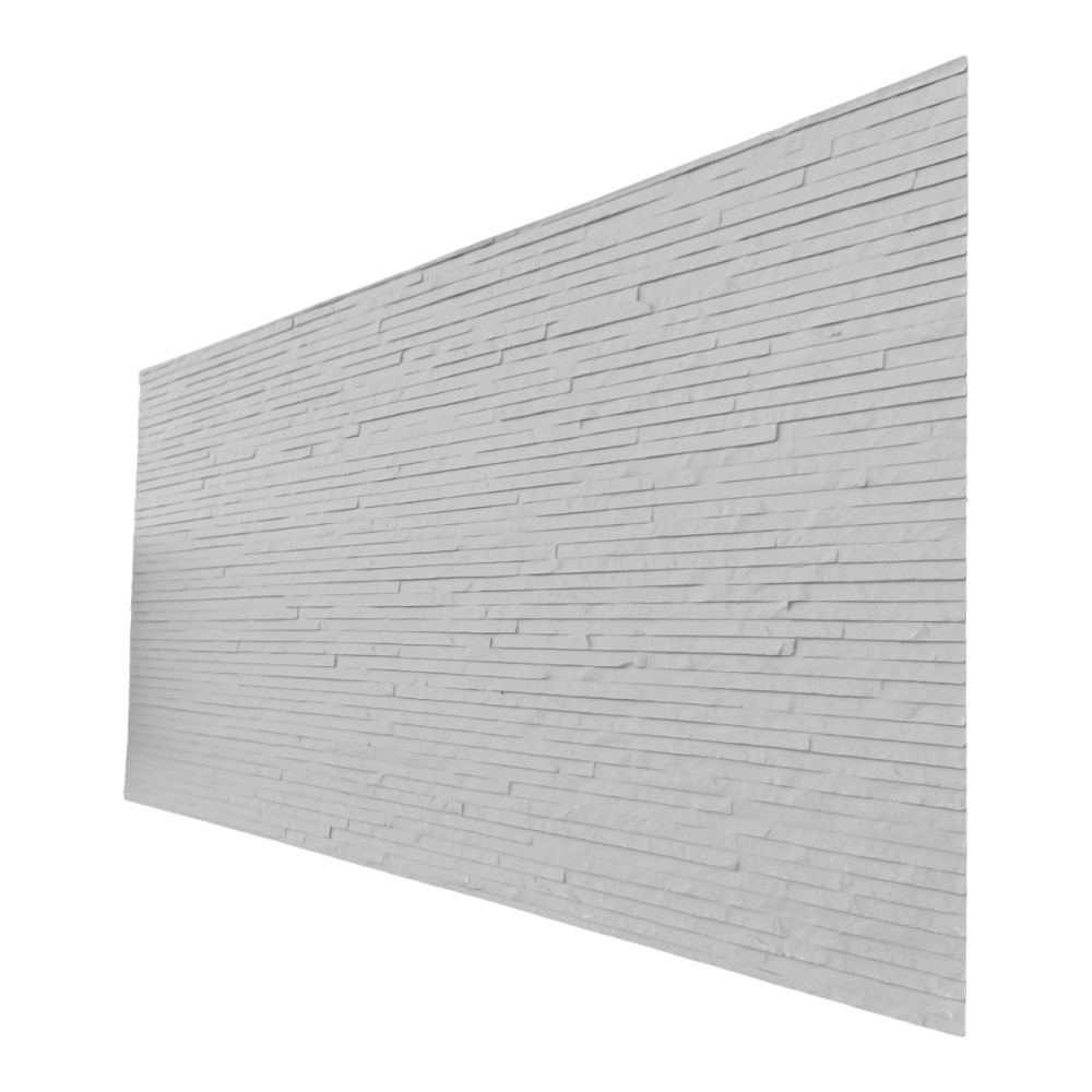 Set 16 panouri decorative flexibile din praf de piatra D7331, ignifuge, strat ceramic UV, 1200x600x2 mm, Alb [3]