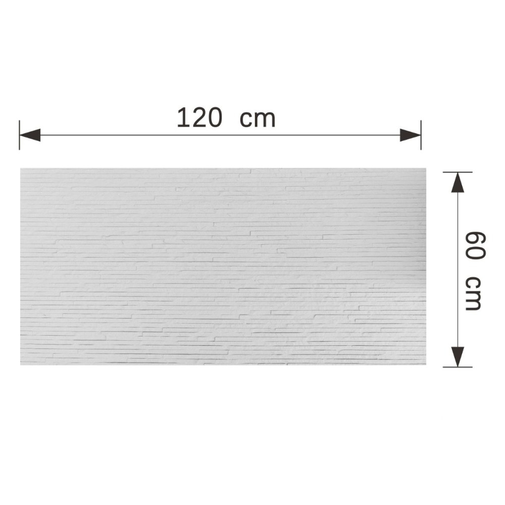 Set 16 panouri decorative flexibile din praf de piatra D7331, ignifuge, strat ceramic UV, 1200x600x2 mm, Alb [5]