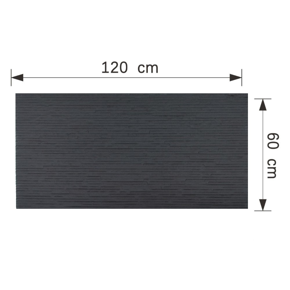 Set 16 panouri decorative flexibile din praf de piatra D7333, ignifuge, strat ceramic UV, 1200x600x2 mm, Gri antracit [3]