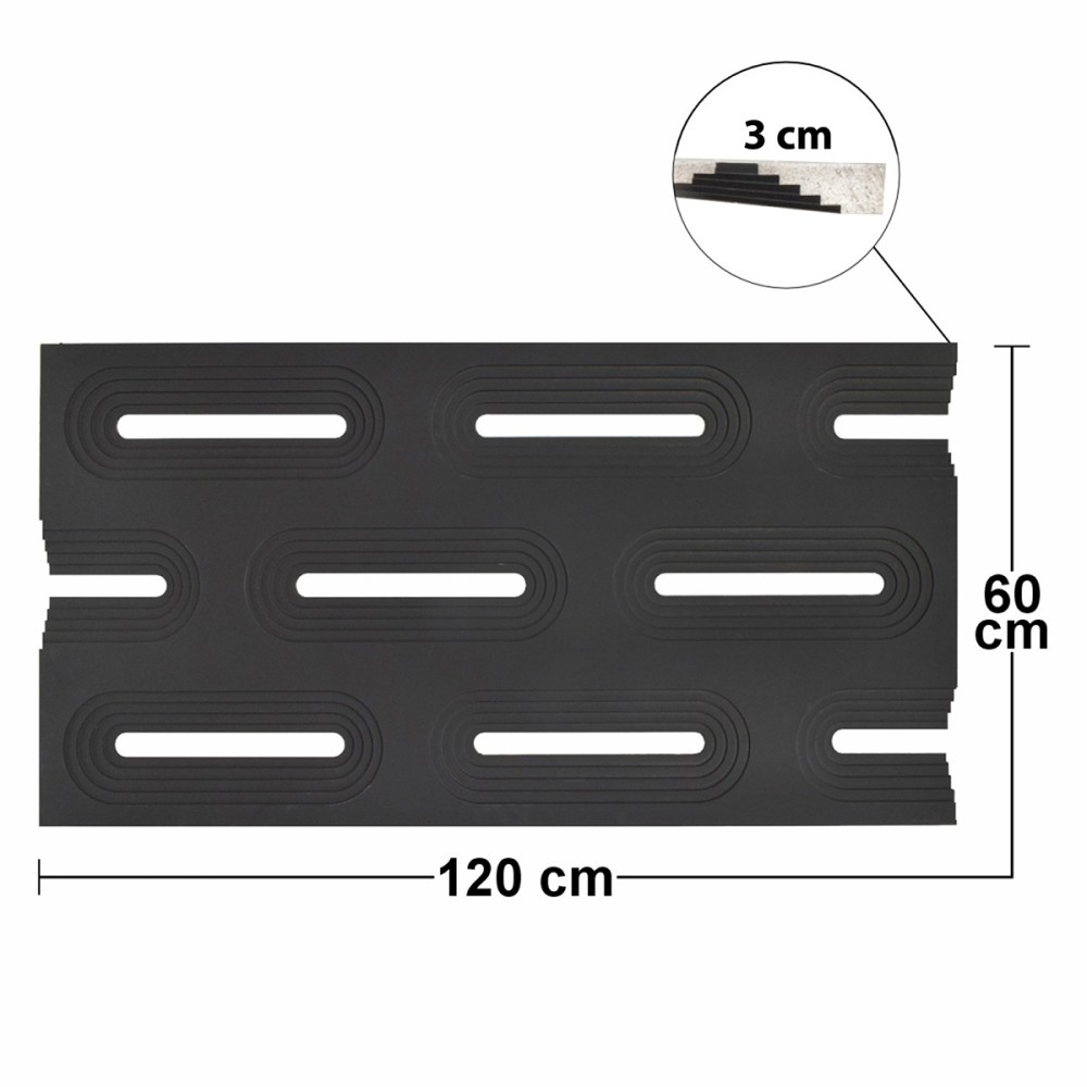 Set 4 × Panou Decorativ 3D Naimeed D5765 - Design Elegant - 1200×600×30mm - Negru [4]