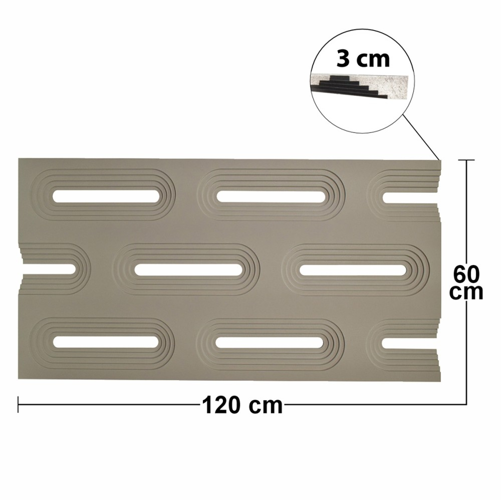 Set 4 × Panou Decorativ 3D Naimeed D5766 - Design Elegant - 1200×600×30mm - Crem [4]