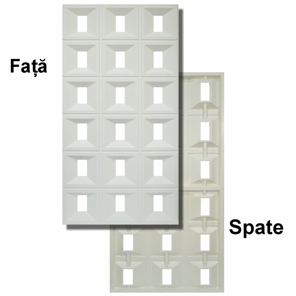 Set 4 × Panou Decorativ 3D Naimeed D5767 - Design Elegant - 1200×600×30mm - Alb [3]