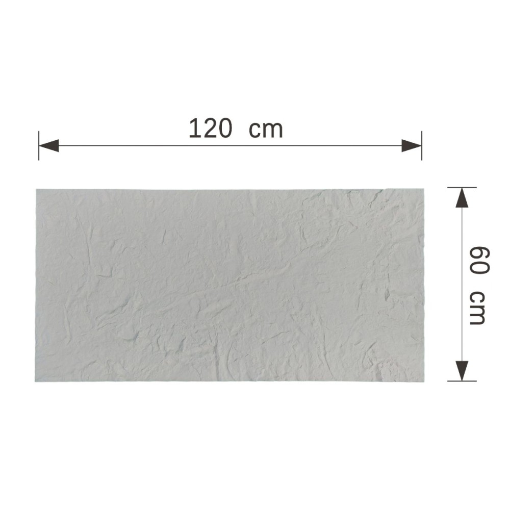 Set 4 panouri decorative flexibile din praf de piatra D7316, ignifuge, strat ceramic UV, 1200x600x2 mm, Alb [5]