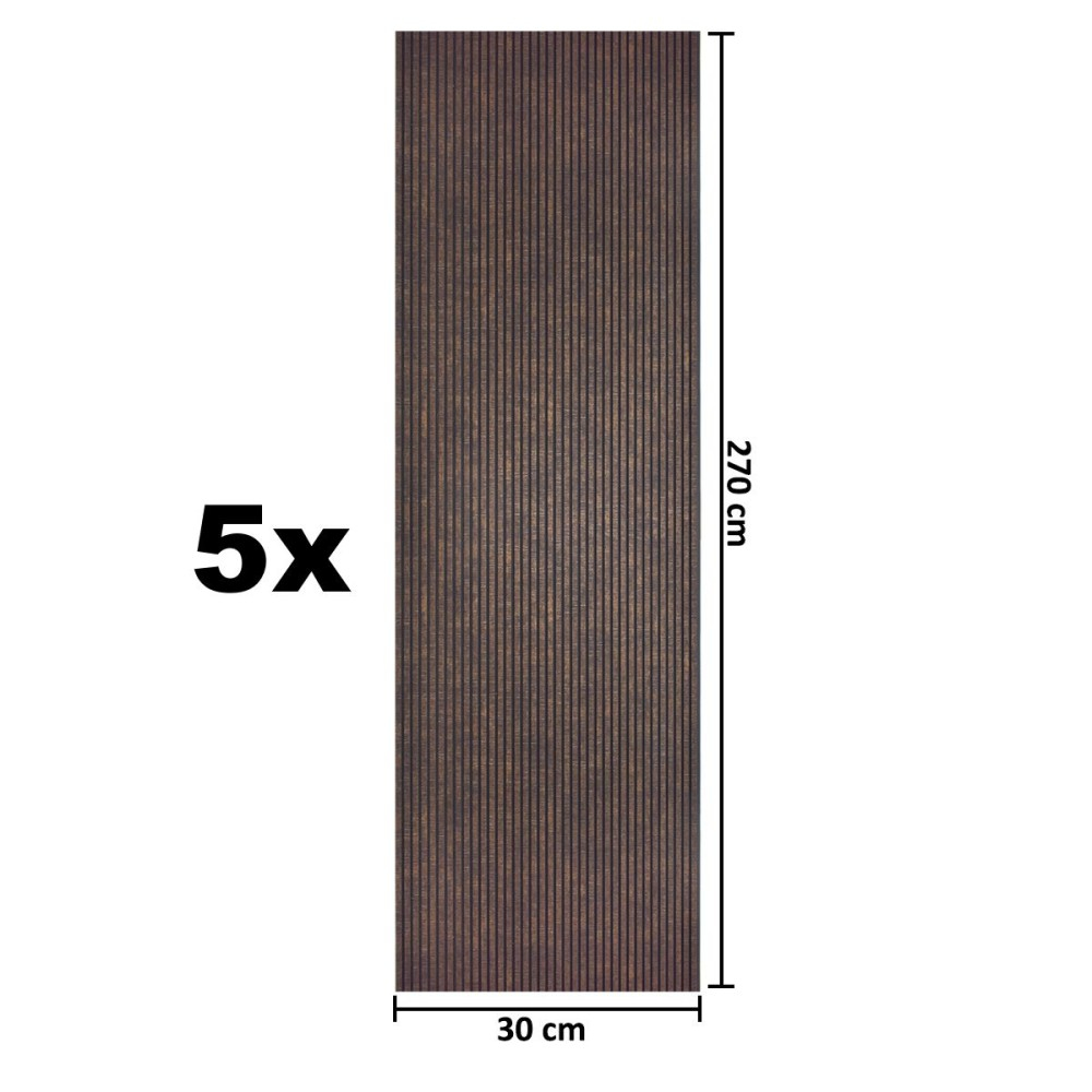 Set 5 panouri decorative, lamelar, polimer rigid, D5460, 270x30x0.5cm, Maro [5]