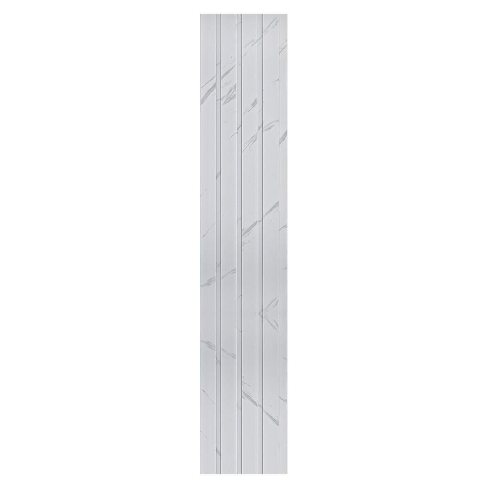 Set 5 panouri decorative, lamelar, polimer rigid, D5471, 270x16x1cm, Alb [2]