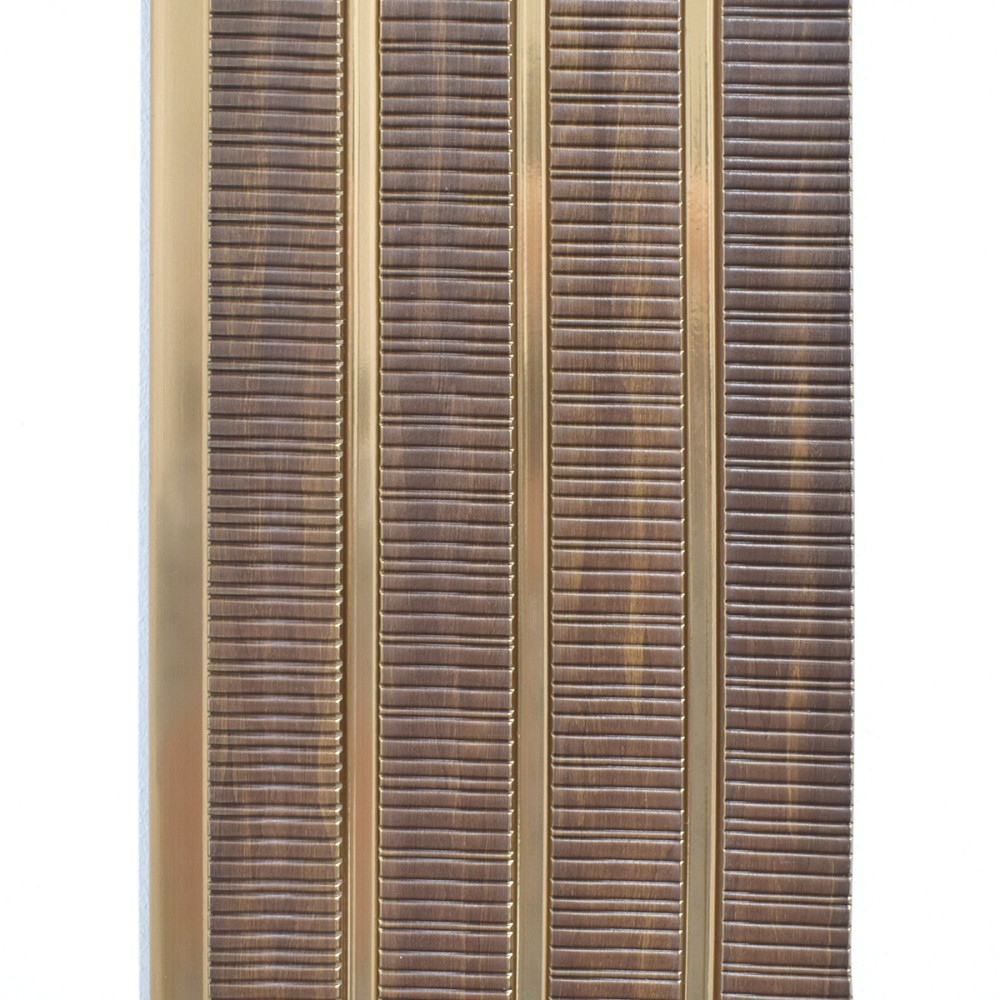 Set 5 panouri decorative, lamelar, polimer rigid, D5473, 270x16x1cm, Maro/Auriu [4]