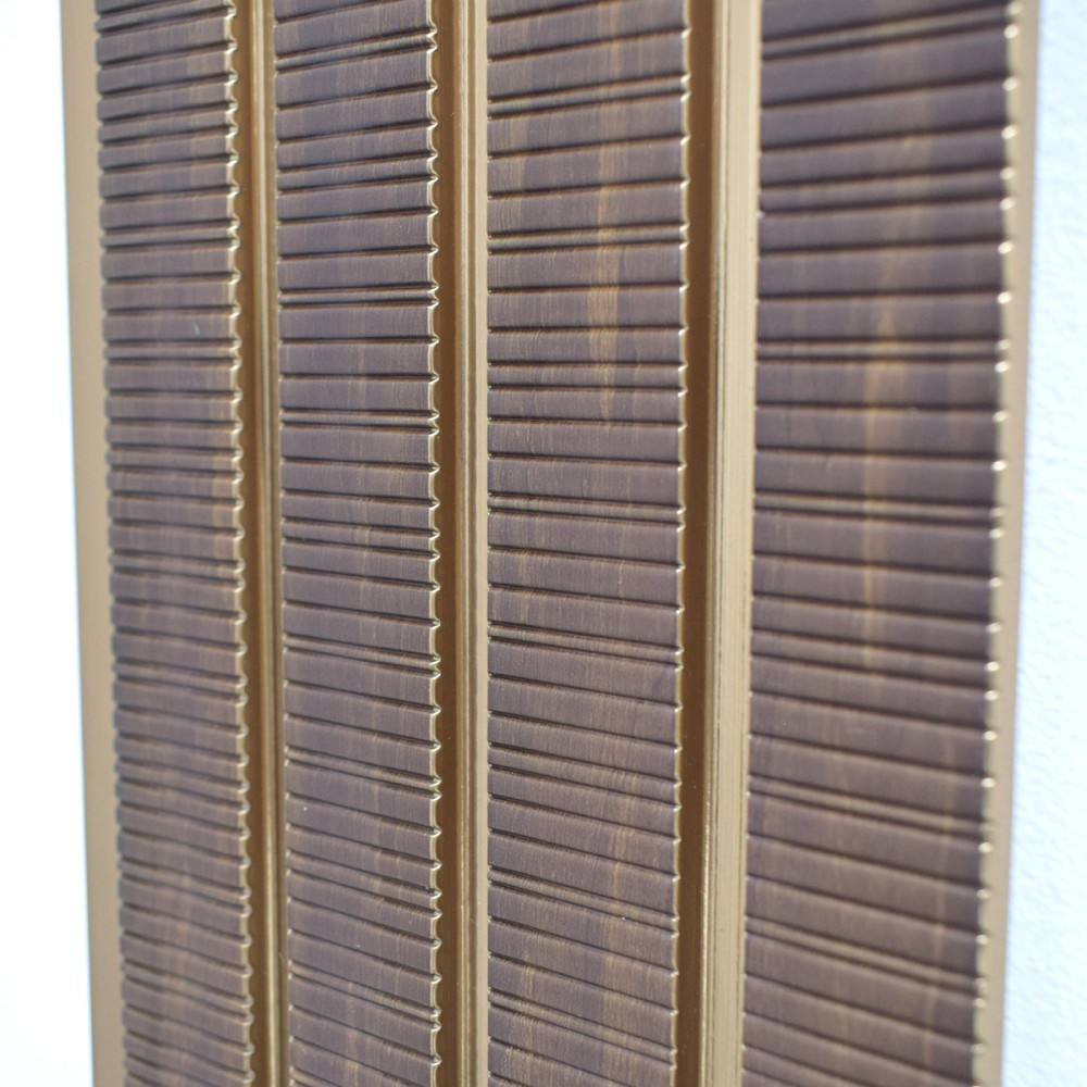 Set 5 panouri decorative, lamelar, polimer rigid, D5473, 270x16x1cm, Maro/Auriu [5]