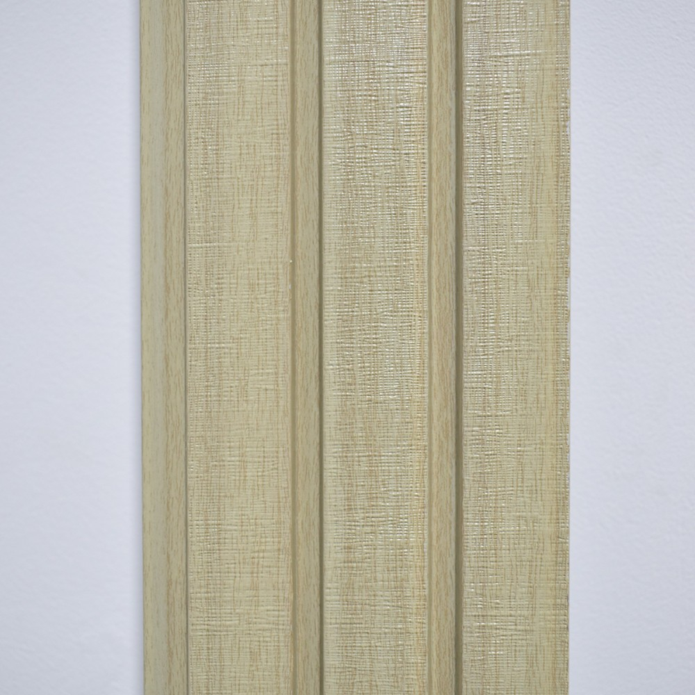 Set 5 panouri decorative, lamelar, polimer rigid, D5482, 270x12x1cm, Crem deschis [4]
