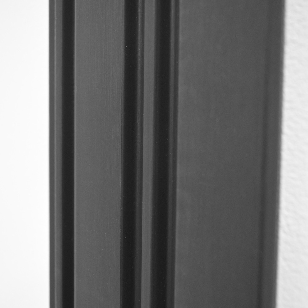 Set 5 panouri decorative, lamelar, polimer rigid, D5490, 270x12x1cm, Negru [4]