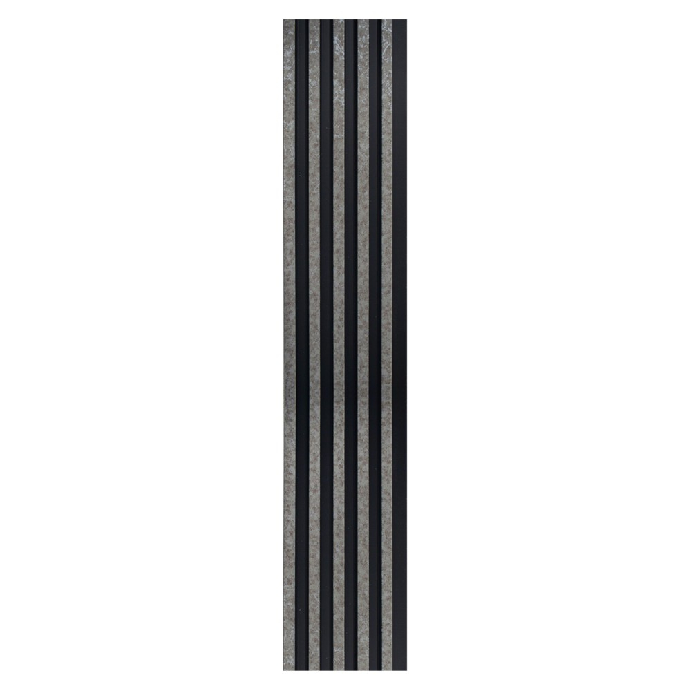 Set 5 panouri decorative, lamelar, polimer rigid, D5494, 270x12x1cm, Negru/Gri [2]