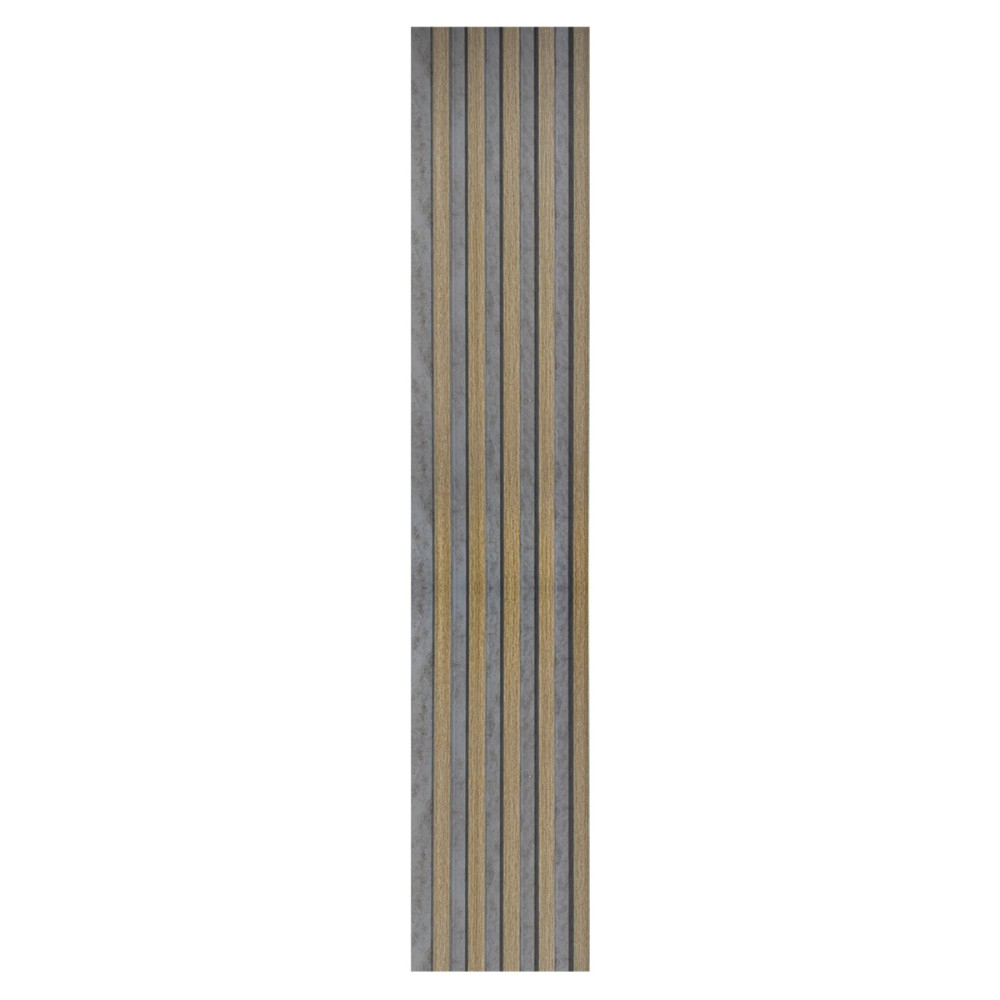 Set 5 panouri decorative, lamelar, polimer rigid, D5495, 270x12x1cm, Gri/Maro [2]
