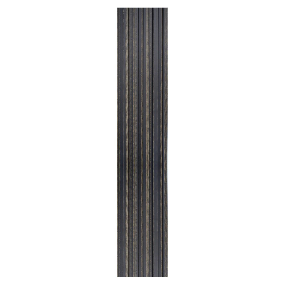 Set 5 panouri decorative, lamelar, polimer rigid, D5497, 270x12x1cm, Negru [2]