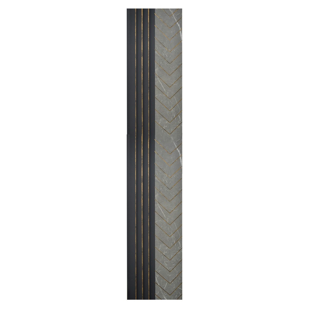 Set 5 panouri decorative, lamelar, polimer rigid, D5503, 270x16x1cm, Gri [2]