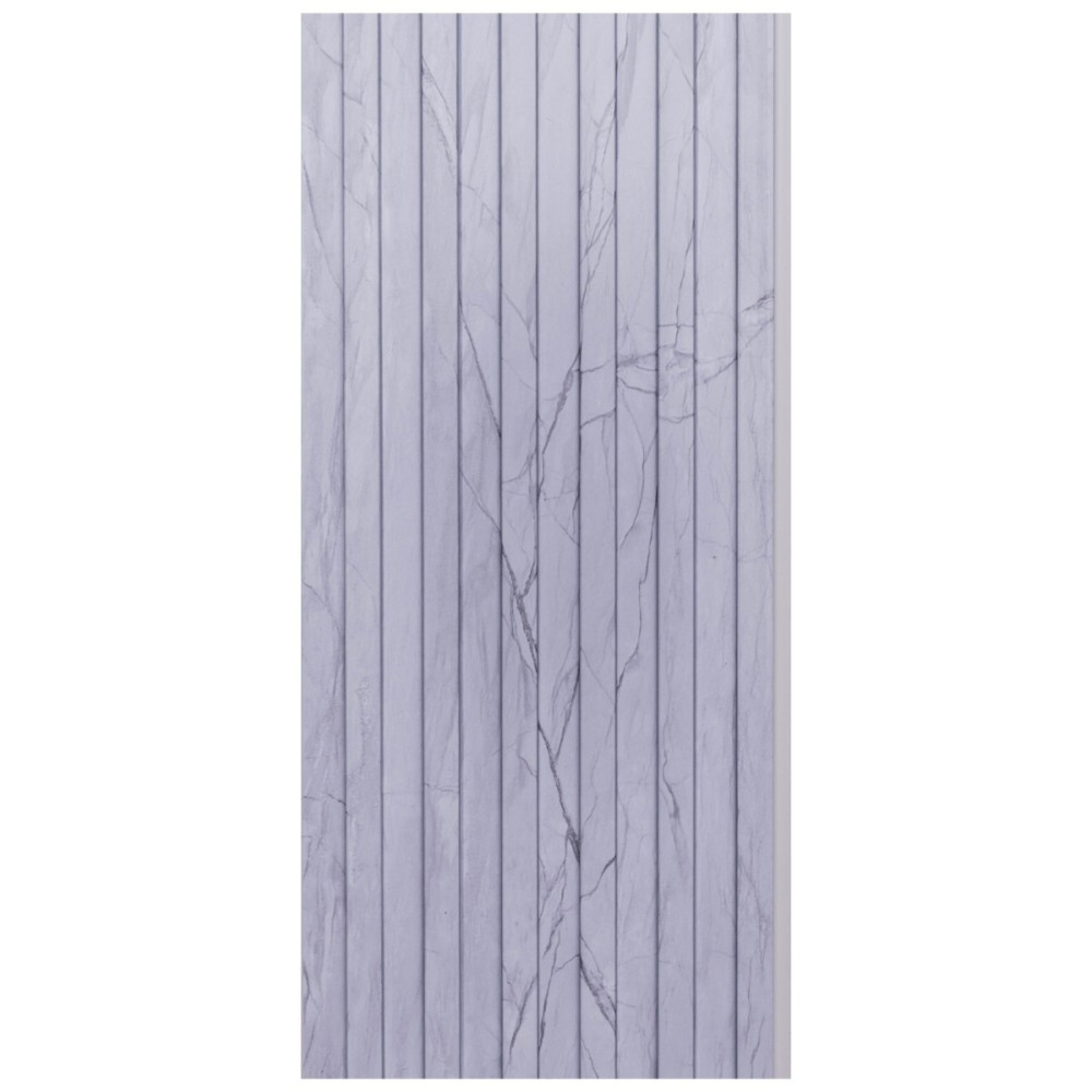 Set 5 panouri decorative, lamelar WPC, cu 6 caneluri, D6218, 260x17x1.8cm, Gri marmura [2]
