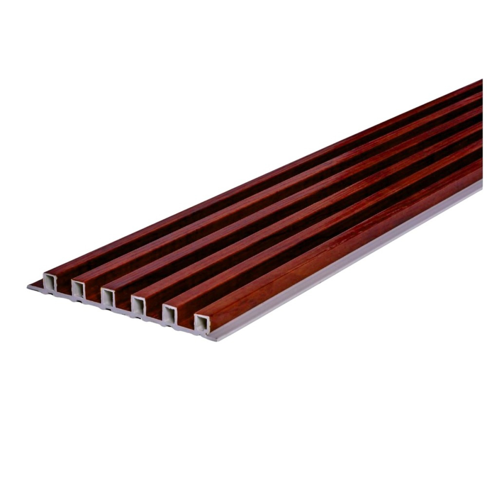 Set 5 panouri decorative, lamelar WPC, cu 6 caneluri, D6222, 260x17x1.8cm, Maro Rubin [3]