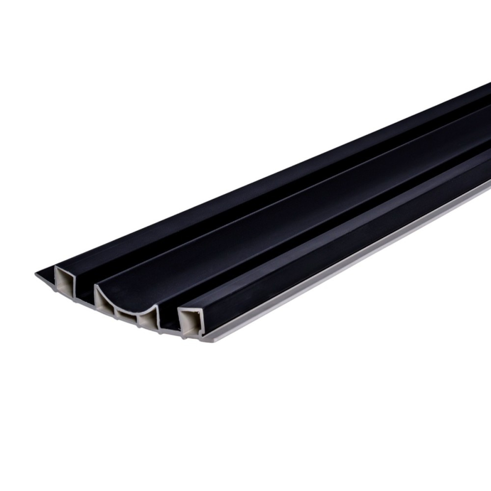Set 5 panouri decorative, lamelar WPC, D6227, 260x18x1.8cm, Negru [3]