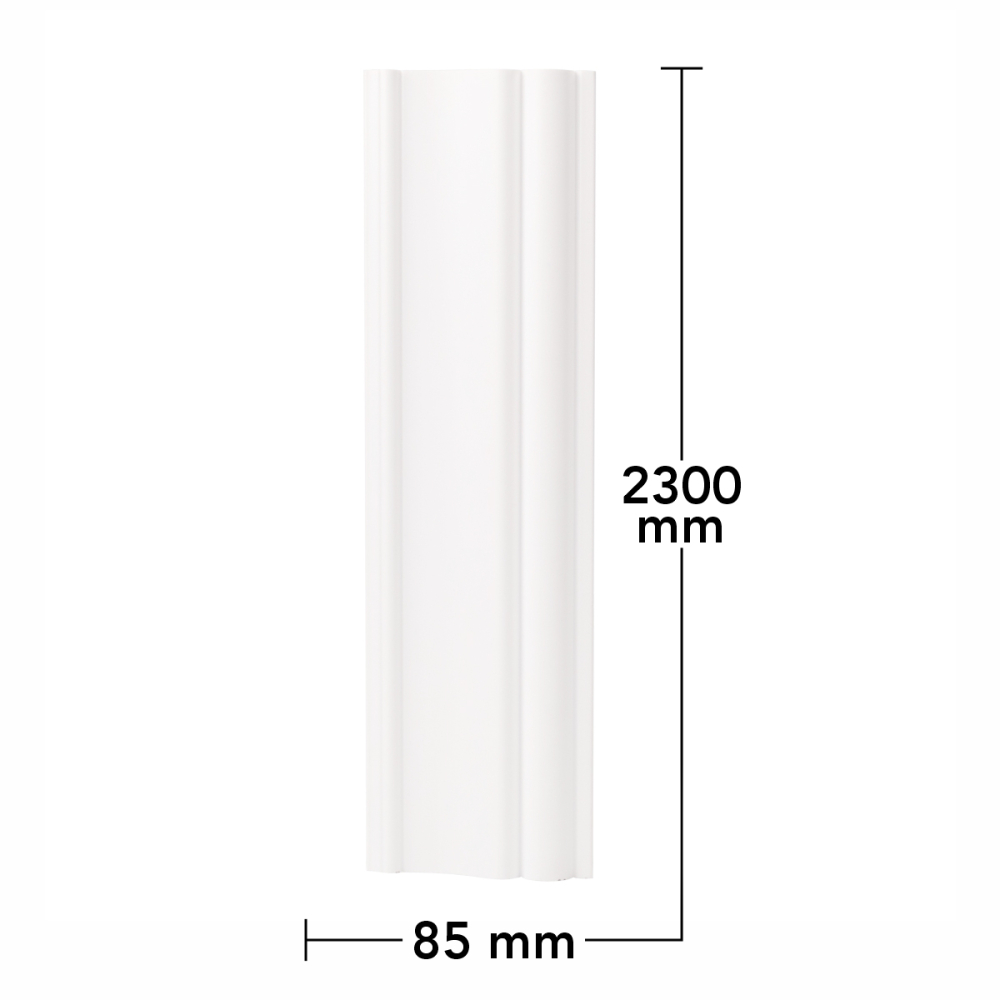 Set 5 buc - Plinte decorative din polimer rigid, D6698, Alb, 2300 x 85 x 25 mm/bucată, total 11,5 ml [4]