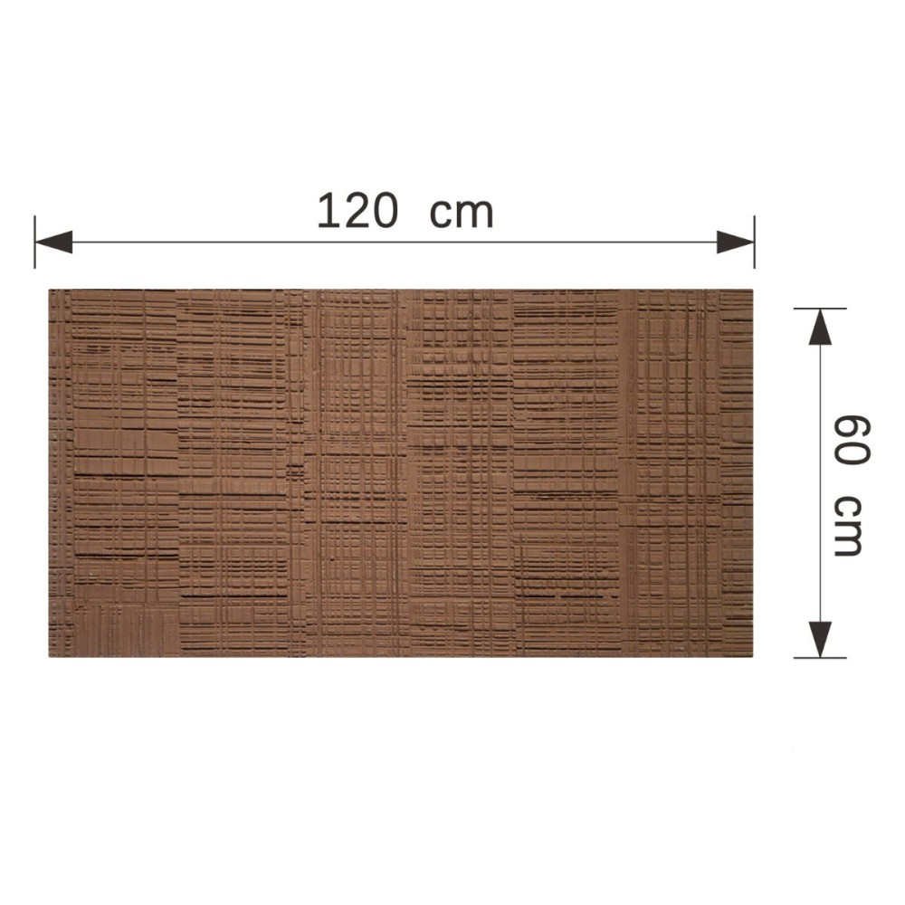 Set 9 panouri decorative flexibile din praf de piatra D7329, ignifuge, strat ceramic UV, 1200x600x2 mm, Maro scortisoara [3]