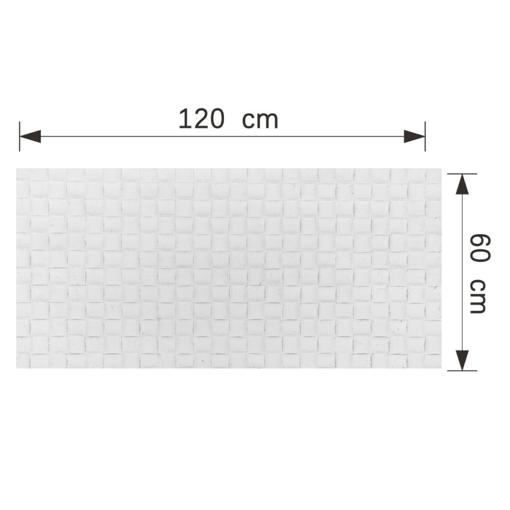 Set 9 panouri decorative flexibile din praf de piatra D7339, ignifuge, strat ceramic UV, 1200x600x2 mm, Alb [5]