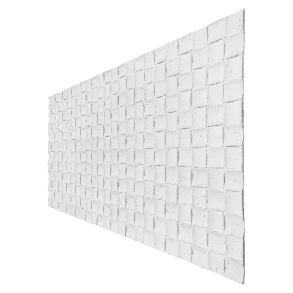 Set 9 panouri decorative flexibile din praf de piatra D7339, ignifuge, strat ceramic UV, 1200x600x2 mm, Alb [3]