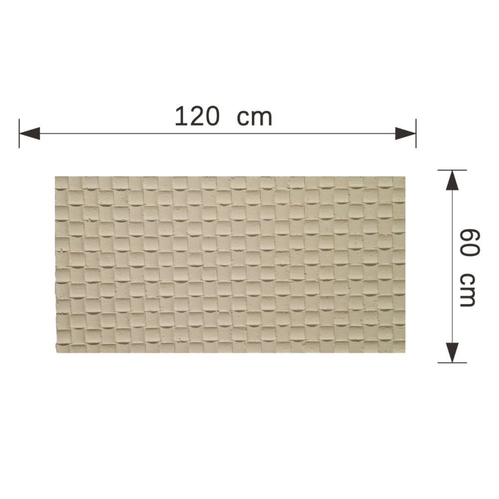 Set 9 panouri decorative flexibile din praf de piatra D7340, ignifuge, strat ceramic UV, 1200x600x2 mm, Bej-galbui [5]