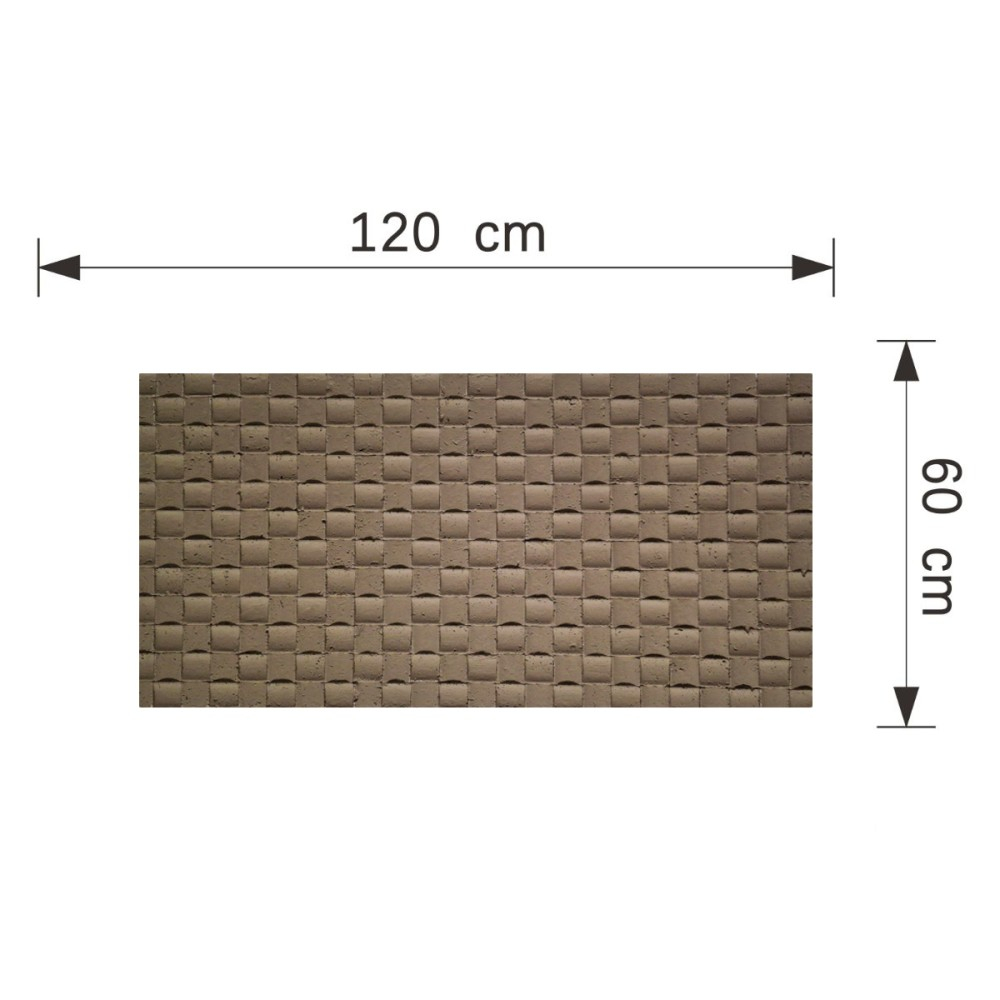 Set 9 panouri decorative flexibile din praf de piatra D7341, ignifuge, strat ceramic UV, 1200x600x2 mm, Maro deschis [5]