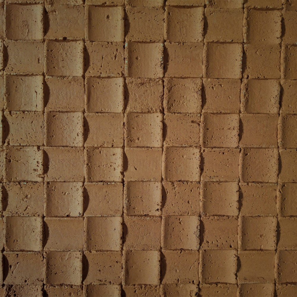 Set 9 panouri decorative flexibile din praf de piatra D7342, ignifuge, strat ceramic UV, 1200x600x2 mm, Rosu caramiziu [6]