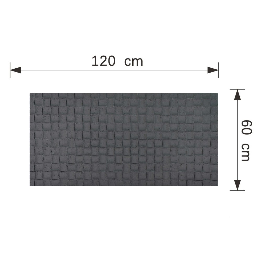 Set 9 panouri decorative flexibile din praf de piatra D7343, ignifuge, strat ceramic UV, 1200x600x2 mm, Gri inchis [5]