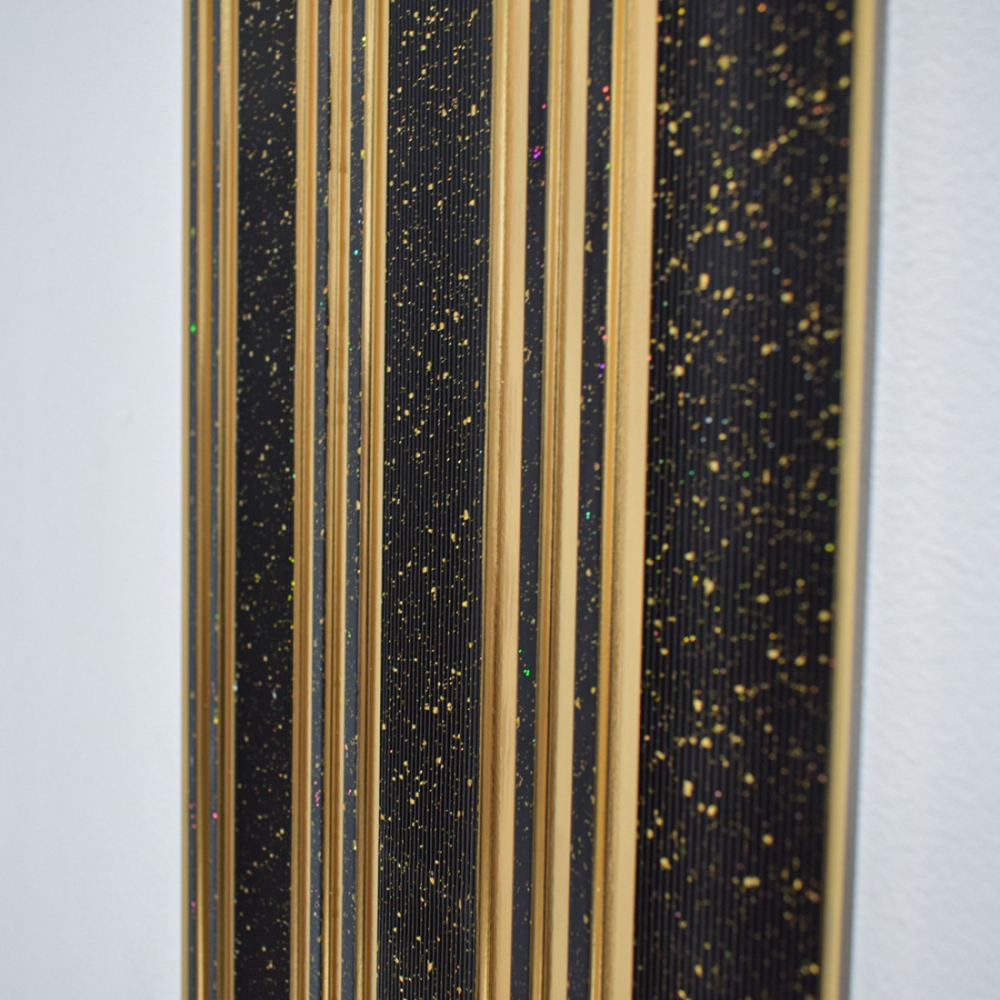 Set riflaje decorative din polimer rigid D5504 - Negru/Auriu, 2700mm x 300 mm x 5mm, 5 buc./set [4]