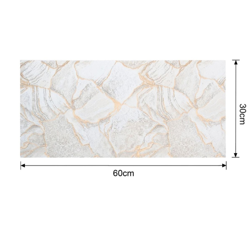 Set plăci decorative autoadezive D7113 Alb/Gri, 600 mm x 300 mm x 2.5mm, 6 buc., ~1.08 m² [6]