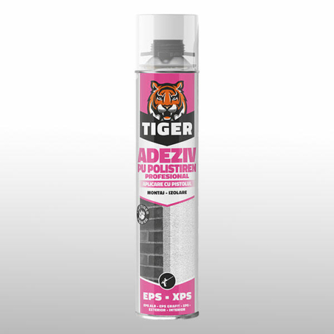 Bricolaj - ADEZIV PU POLISTIREN PISTOL TIGER - 700 ML, 1 kg/Bucată