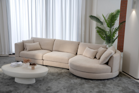 Canapele - Canapea modulară Como, 3380 x 1460 mm, tapițerie bej