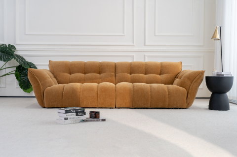 Canapele - Canapea modulară Lily, 2700 x 1080 mm, tapițerie tip Bouclé