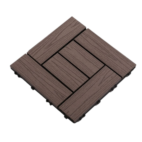 Dala terasa WPC D6253, antiderapanta, rezistenta UV si inghet -40C/+60C, 300x300x20 mm, Maro [1]