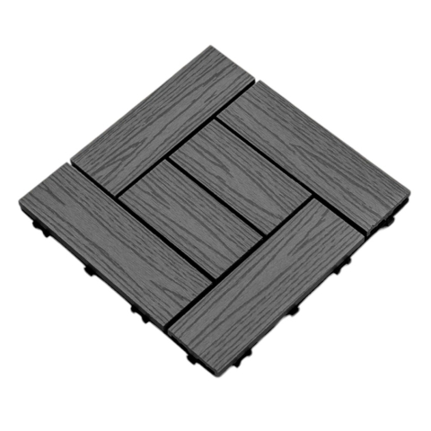 Dala terasa WPC D6254, antiderapanta, rezistenta UV si inghet -40C/+60C, 300x300x20 mm, Gri [1]