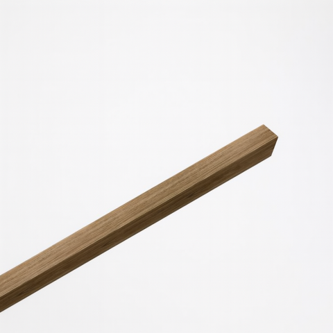 Riflaje Decorative - Element de închidere pentru panou acustic lamelar, MDF, 2400 x 26 x 21 mm, Nuc