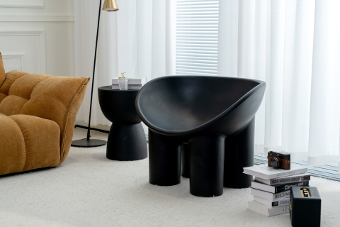 Fotolii - Fotoliu Brera, 840 x 570 mm, negru matte black