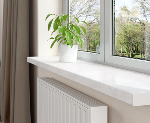Glafuri Interioare - Glaf interior Vilo pentru fereastră, decor Alb - 0,6 mp, 3000×200×40 mm, PVC Rigid
