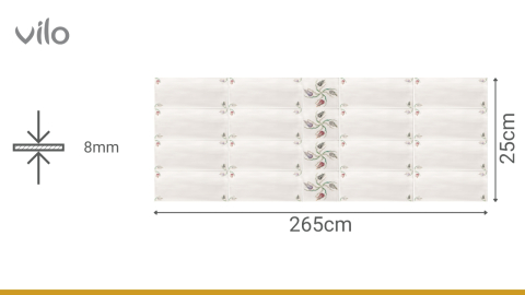 Lambriu PVC Vilo Motivo, Bej Lalea [3]