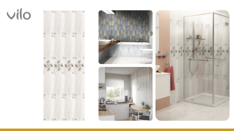 Lambriu PVC Vilo Motivo, Bej Lalea [2]