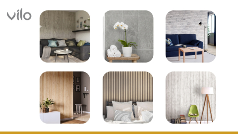 Lambriu PVC Vilo Motivo, Beton Gri Cald [5]