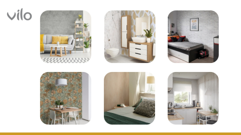 Lambriu PVC Vilo Motivo, Decor Gri Grafit [3]