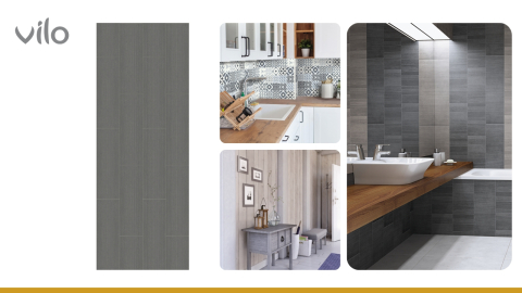 Lambriu PVC Vilo Motivo, Gri Grafit [1]