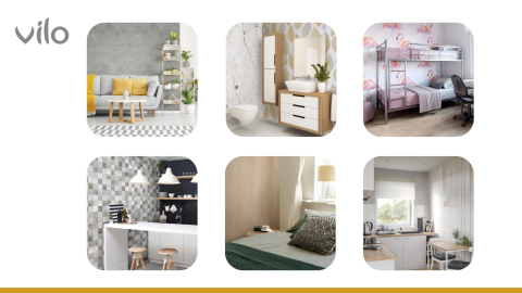 Lambriu PVC Vilo Motivo, Gri Twine [3]
