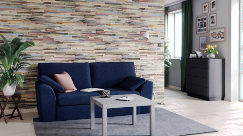 Lambriuri PVC - Lambriu PVC Vilo Motivo, Lemn Colorat