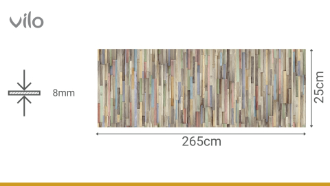 Lambriu PVC Vilo Motivo, Lemn Colorat [2]