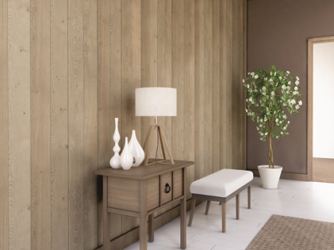 Lambriuri PVC - Lambriu PVC Vilo Motivo, Lemn Maro Caramel